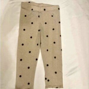 Gap Toddler Girl Polka Dot Kids Lettuce Hem Leggings | 12-18M